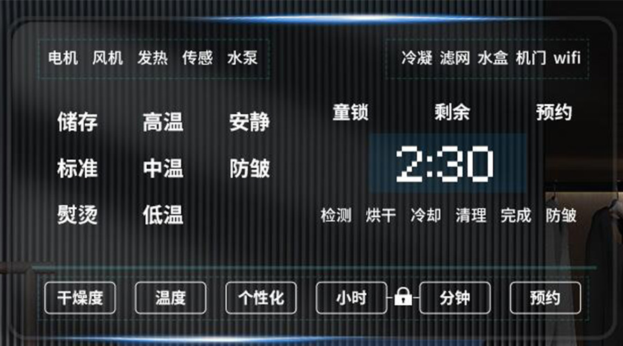 冷凝衣物烘干機擁有獨立大屏，實現(xiàn)智能快速烘干！